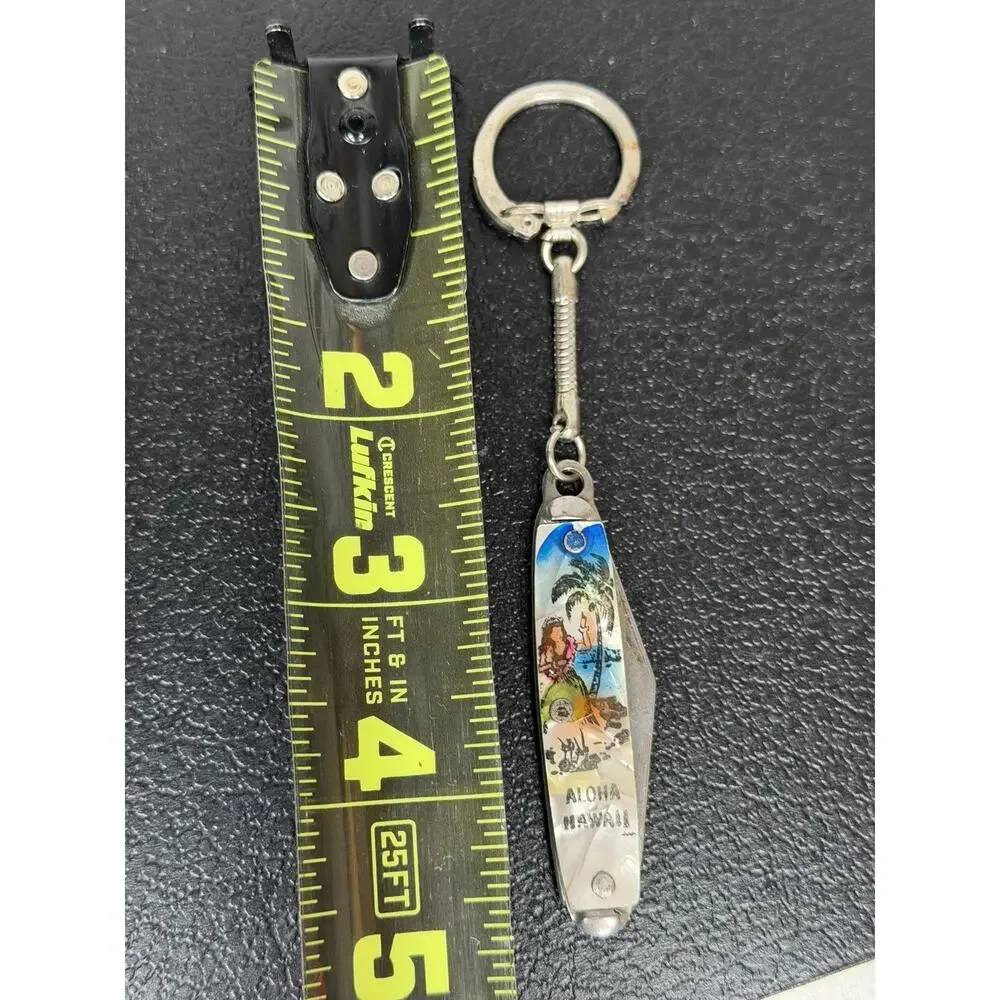 Vintage Aloha Hawaii Knife Key Chain Souvenir Made in U.S.A. Hawaiian Islands